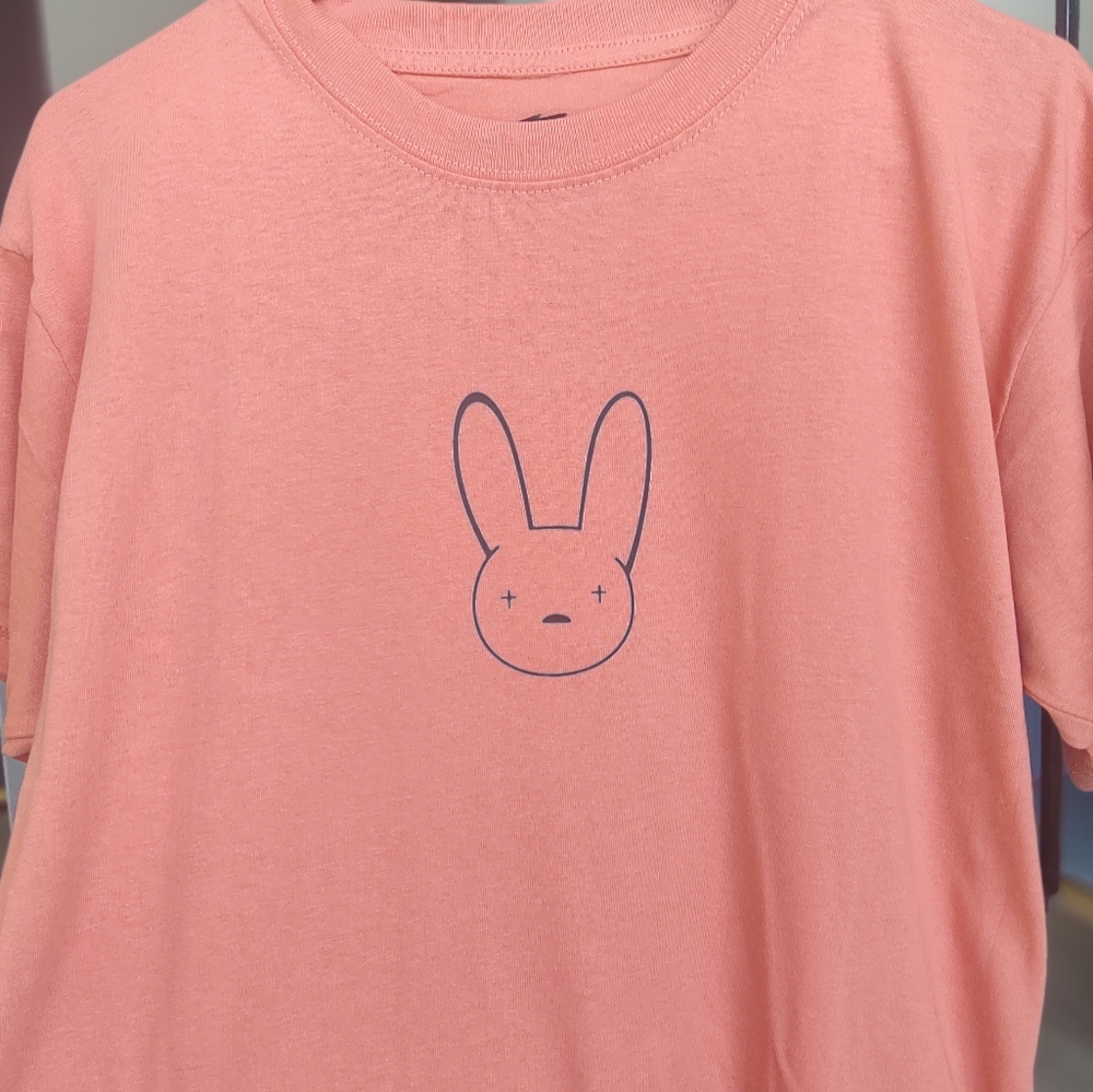 BXD Bunny t shirt, coral, medium
